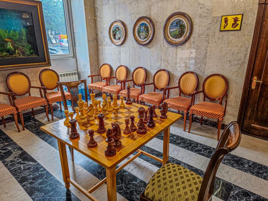 Шахматы в санатории Дубовая роща в городе Железноводске - фотография